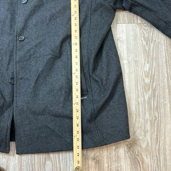 Calvin Klein gray men wool pea coat size XXL